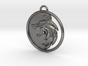 Witcher Pendant (Netflix) in Polished Nickel Steel