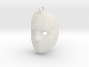 Jason Mask Pendant Shapeways (Small) in White Natural Versatile Plastic