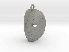 Jason Mask Pendant Shapeways (Small) in Gray PA12