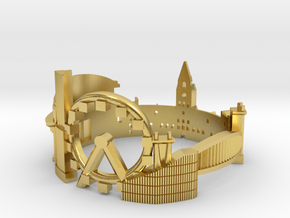 Manchester - Skyline Cityscape Ring in Polished Brass: 8 / 56.75
