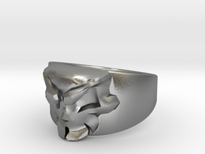 Skull Ring Size 11 in Natural Silver