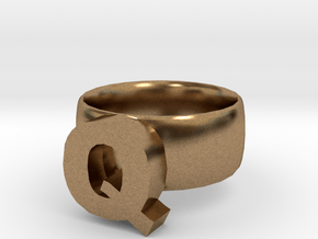 Q Ring in Natural Brass