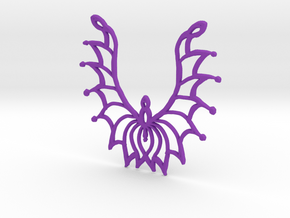 :Flowersong: Pendant in Purple Processed Versatile Plastic