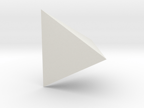 Tetrahedron 10mm in White Natural Versatile Plastic