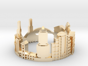 Portland - Skyline Cityscape Ring in 14K Yellow Gold: 7.5 / 55.5