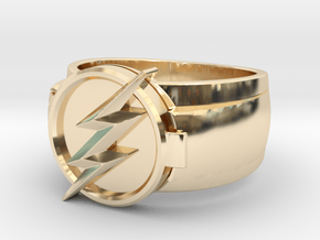 Fastest Man Alive Ring in 14k Gold Plated Brass: 8 / 56.75
