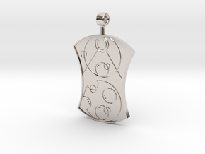 Doctor Donna Pendant in Rhodium Plated Brass