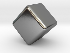 Cube Rounded V2 - 10mm in Polished Silver