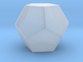 Dodecahedron Rounded V1 - 10mm in Tan Fine Detail Plastic