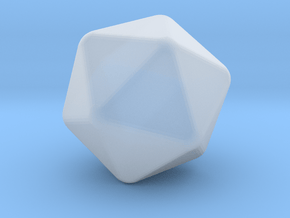 Icosahedron Rounded V2 - 10mm in Tan Fine Detail Plastic