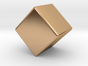 Cube Rounded V1 - 10mm in Polished Bronze