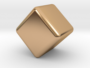 Cube Rounded V2 - 10mm in Polished Bronze