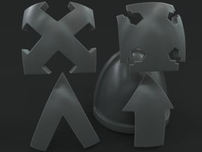 40-80x Squad Marking Emblem for Shoulder Pads in Smooth Fine Detail Plastic: Large