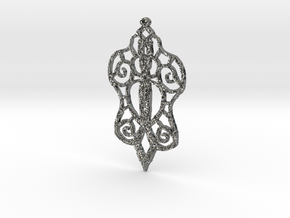 :Baby Lace: Pendant in Fine Detail Polished Silver