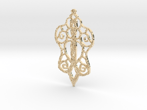 :Baby Lace: Pendant in 14K Yellow Gold