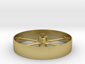 Six Spoke Pulley in Natural Brass