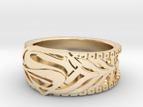 Man of Steel Rings in 14k Gold Plated Brass: 8 / 56.75