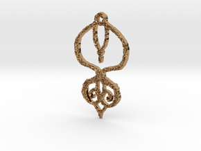 :Baby Lace II: Pendant in Polished Brass