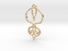 :Baby Lace II: Pendant in 14K Yellow Gold