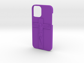 IPhone 12 Jesus Case in Purple Processed Versatile Plastic