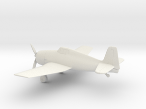 Grumman F6F Hellcat in White Natural Versatile Plastic: 1:100