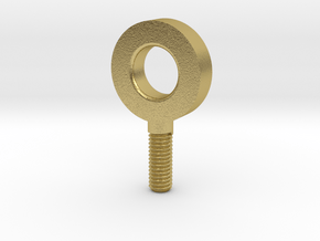 M3 screw eye for DuoLetter Shapes in Natural Brass