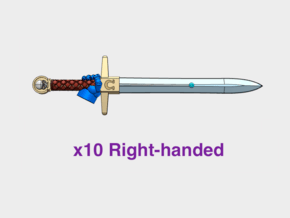 10x Right-hand Energy Sword: Ultra Legion Crusader in Tan Fine Detail Plastic