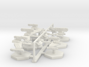 7000 Scale Klingon Fleet Special Ships Collection  in White Natural Versatile Plastic