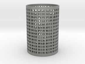 Multiplication Table Pen Pencil Holder in Gray PA12