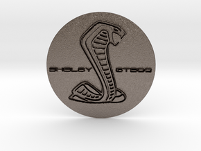 GT500 Horn Button 60mm in Polished Bronzed-Silver Steel
