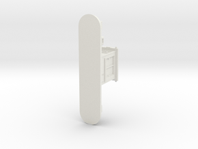 Booth small parking security community gate in White Natural Versatile Plastic: 1:64 - S
