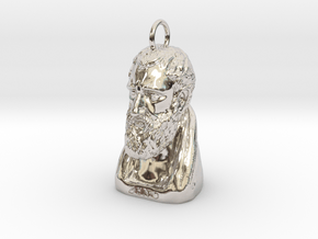 Zeno Keychain 2 inches tall in Rhodium Plated Brass