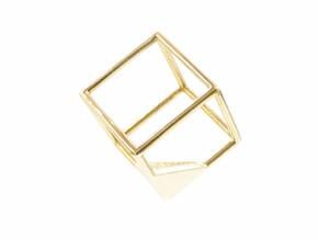 Cube Pendant in Polished Brass