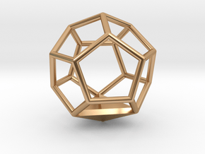 Dodecahedron Pendant in Polished Bronze