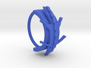 Fox Stole Ring - Sz. 6 in Blue Processed Versatile Plastic