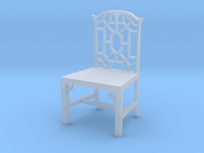 1:24 Chinese Chippendale Chair in Tan Fine Detail Plastic
