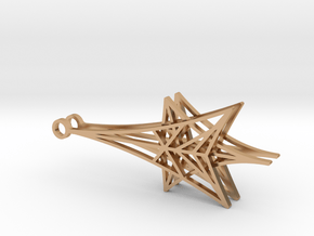 Shooting Star Earrings in Polished Bronze