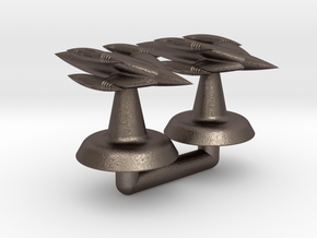 Uriel Class Starship - 1:20000 in Polished Bronzed-Silver Steel