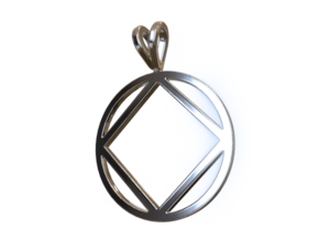 Narcotics Anonymous Pendant in Polished Silver