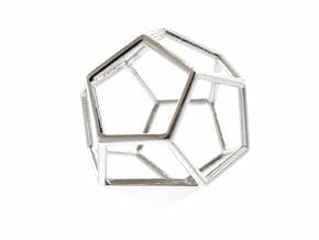 Dodecahedron Pendant in Polished Silver