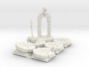 28mm bases: Stone Circles in White Natural Versatile Plastic