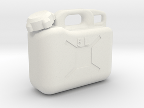 5 Ltr. Liter Jerry Can Fuel Kanister Kunststoff in White Natural Versatile Plastic