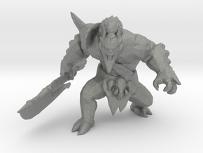 Orog Orc Champion miniature model fantasy game DnD in Gray PA12