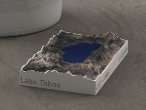 Lake Tahoe, California/Nevada, 1:1000000 in Natural Full Color Sandstone