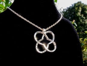 Four horseshoes for a clover [pendant] in Polished Silver