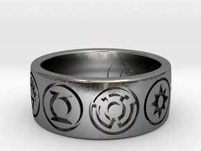 GL 9 Symbol Ring in Polished Silver: 8 / 56.75