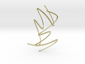 SQUIGGLE double in 18k Gold Plated Brass