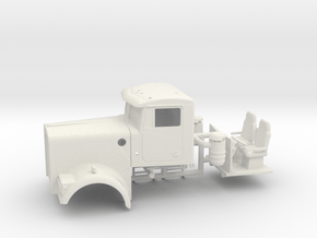 1/64th Kenworth W900B with windshield in White Natural Versatile Plastic