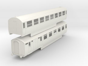 0-43-lner-silver-jubilee-E-F-twin-coach in White Natural Versatile Plastic
