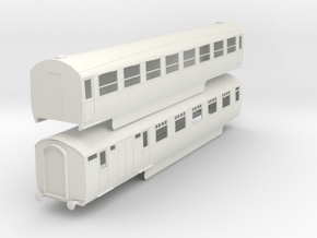 0-32-lner-silver-jubilee-E-F-twin-coach in White Natural Versatile Plastic